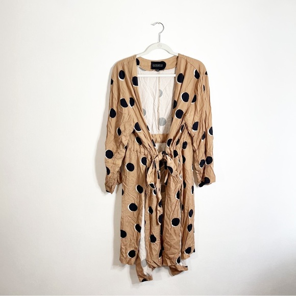 Eloquii Tan and Black Polka Dot Set - Picture 2 of 9